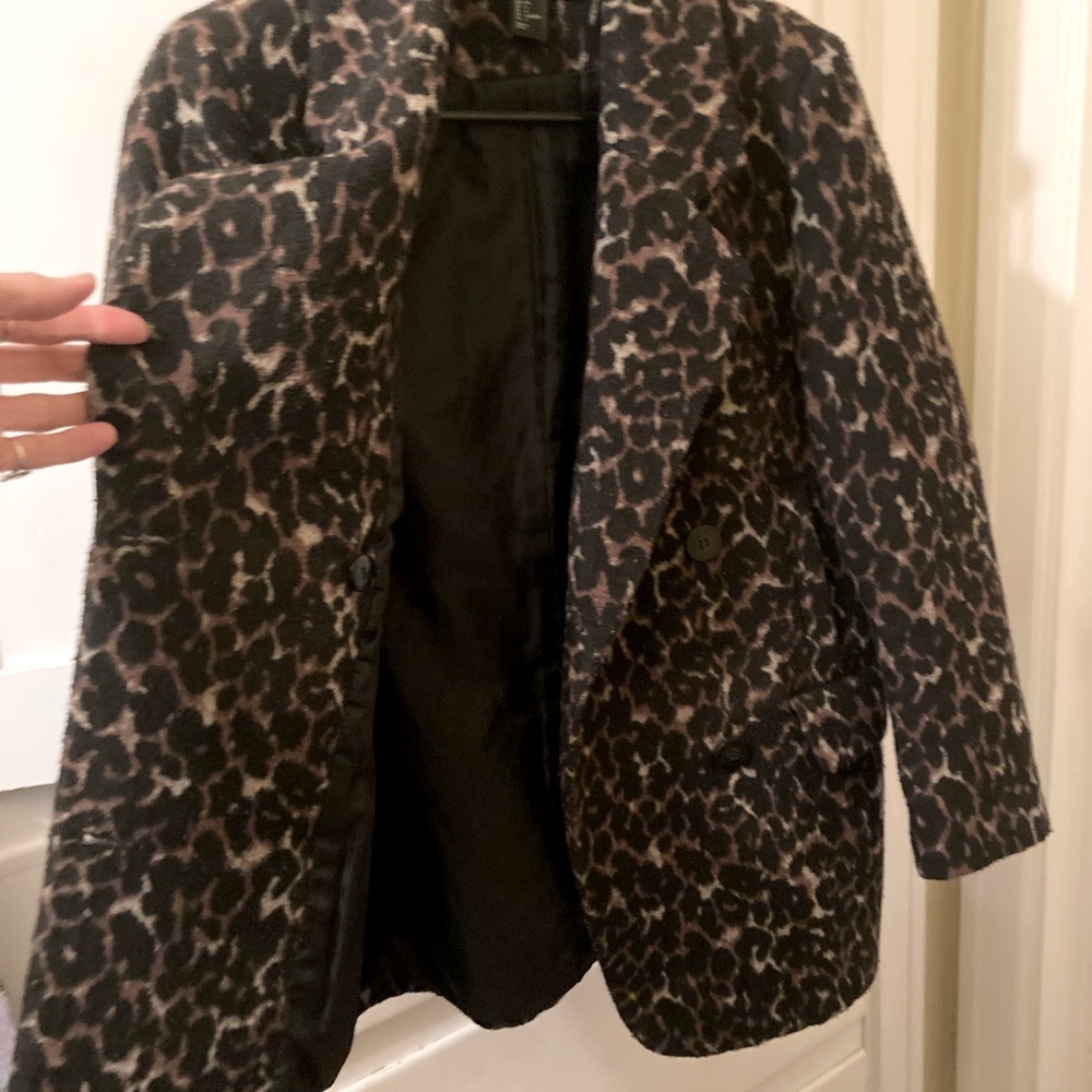 Wool blend blazer.